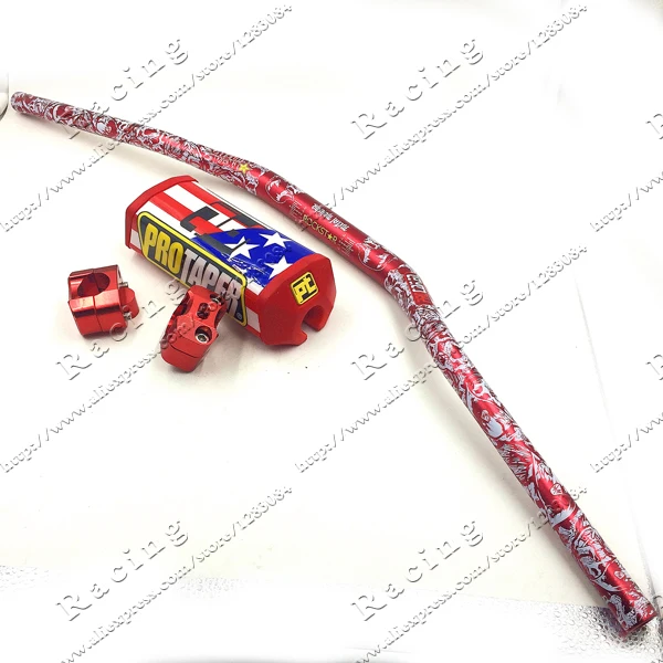 

Pro Cone Fat Bar 1-1/8 "Red Metal Mulisha Pac MotorCross Fat Bar MX алюминиевый гоночный руль 810 мм Бесплатная доставка