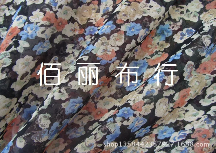2015 весенне-летняя шифоновая ткань с цветочным рисунком оптовая продажа в
