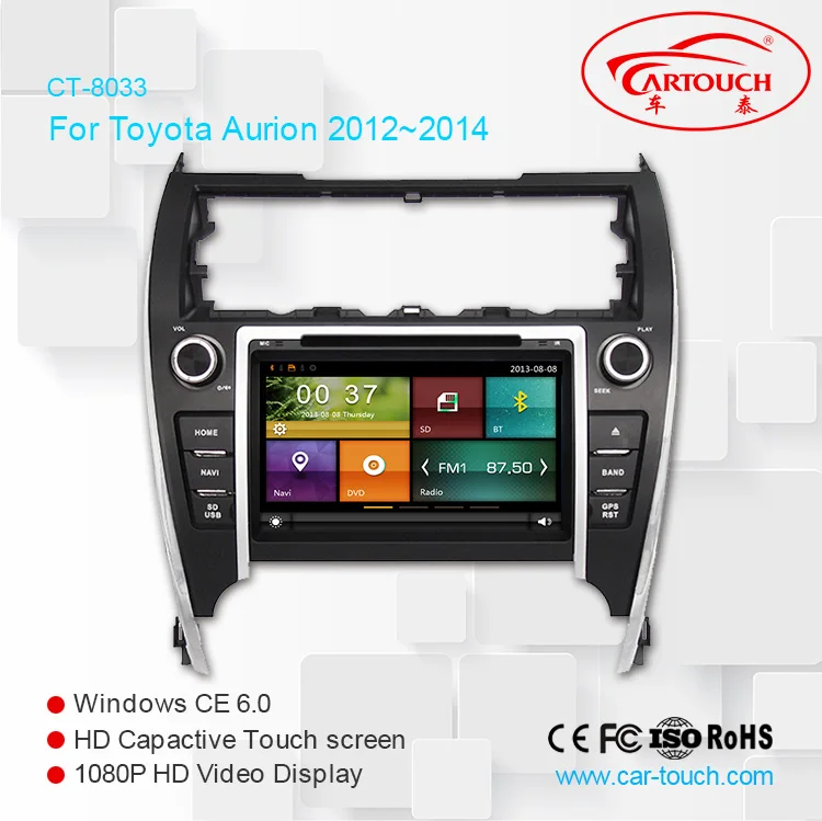 Автомагнитола Cartouch(R) для Toyota Camry автомагнитола 2 Din с сенсорным TFT DVD-плеером