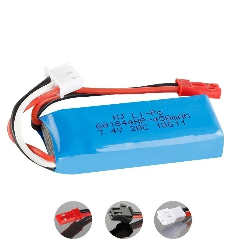 7.4V 450mAh 20C Lipo Battery for WLtoys K969 K979 K989 K999 P929 P939 RC Car Parts 2s 7.4v 5pcs/lots | Игрушки и хобби