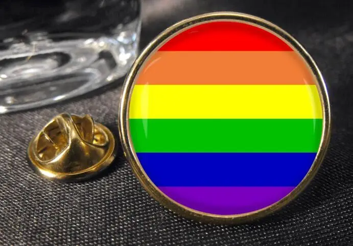

High quality Rainbow Flag Button Badge Gay Pride LGBT low price custom metal lapel pin hot sales gay rainbow badges pin