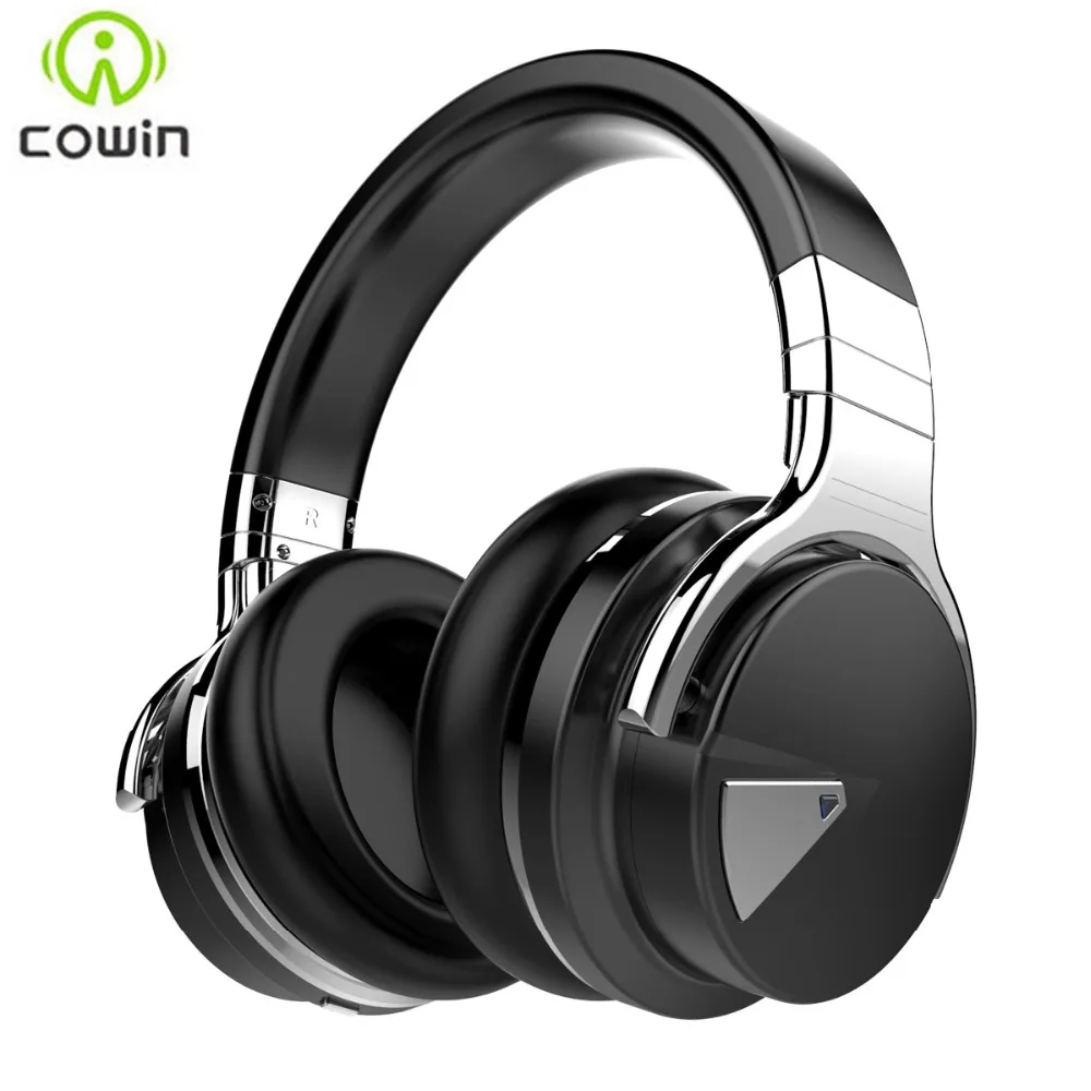 Cowin E7 ANC Bluetooth наушники на ухо HiFi Беспроводная гарнитура наушники для телефонов активные шумоподавления наушники с микрофоном