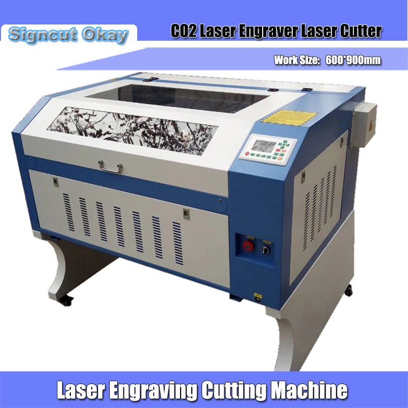 

Laser cutting machine SC6090 Laser Engraving Cutting Machine with 600*900mm honeycomb work table Free Shipping USB interface