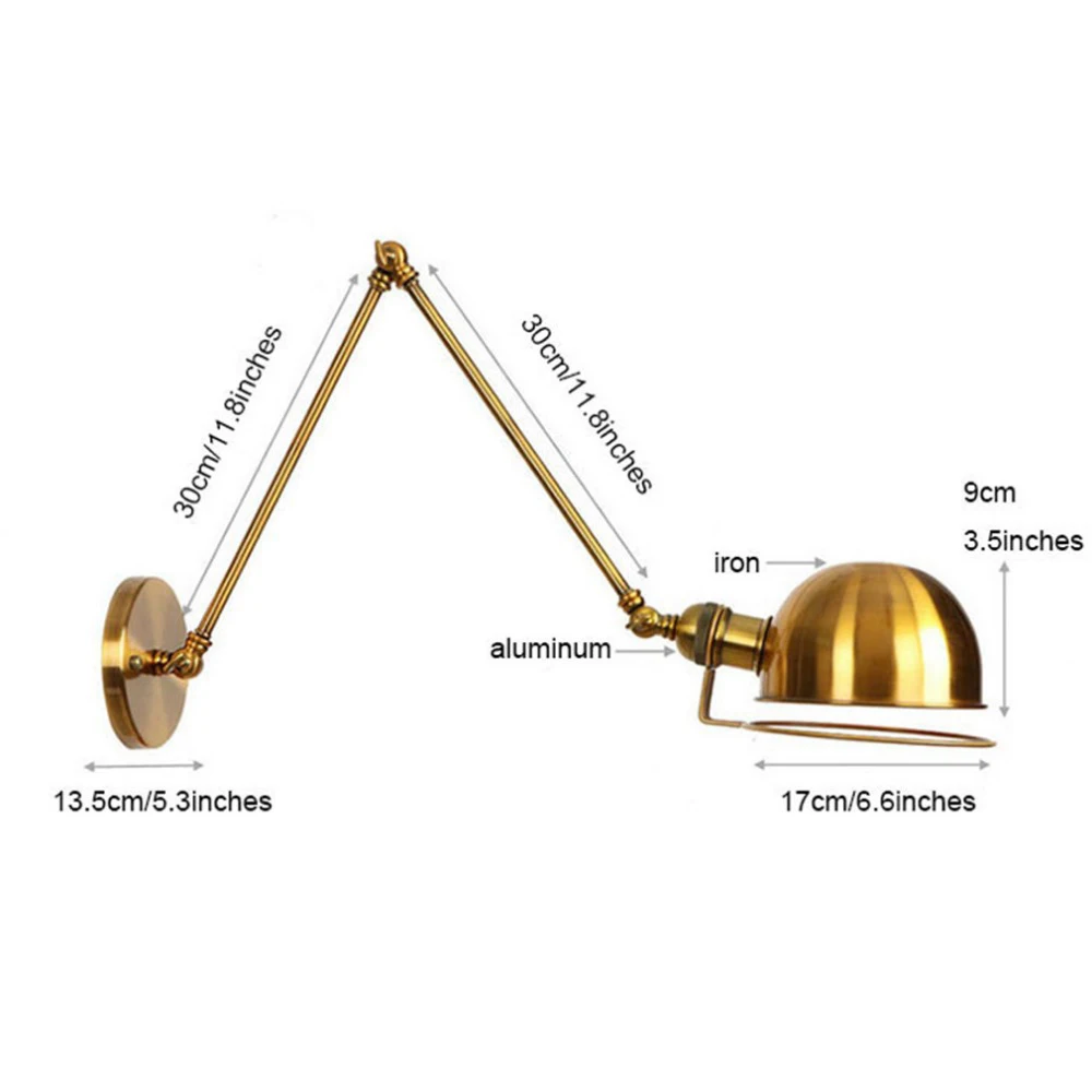 Светильник металлический настенный в стиле ретро винтажное бра Эдисона рустик