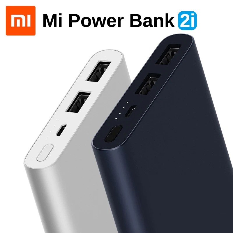 Внешний аккумулятор Xiaomi Mi Power Bank 2i с 2 USB-портами 10000 мАч | Мобильные телефоны и