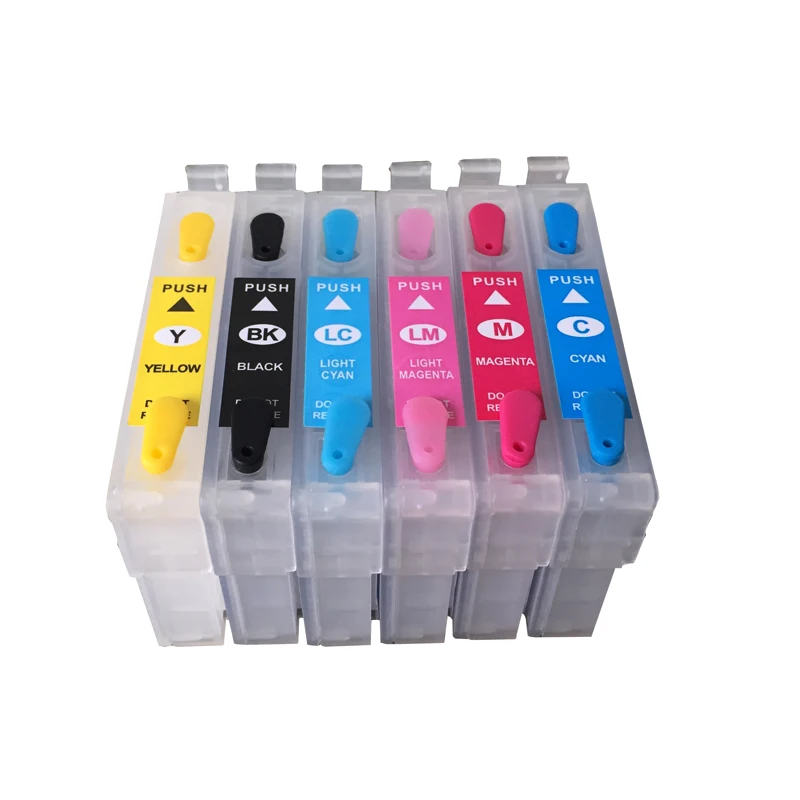 T0791 многоразовые чернильные картриджи для Epson stylus 1400 1500 Вт P50 PX650 PX660 PX700W PX720WD
