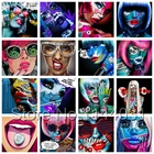 5D алмазная живопись сделай сам, полная красивая девушка, вышивка, мозаика, тату, искусство, вышивка крестиком, домашний декор, ручная работа, настенная наклейка