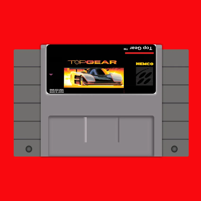 

Топ Шестерни 16 бит большой серый карточная игра для США NTSC игры