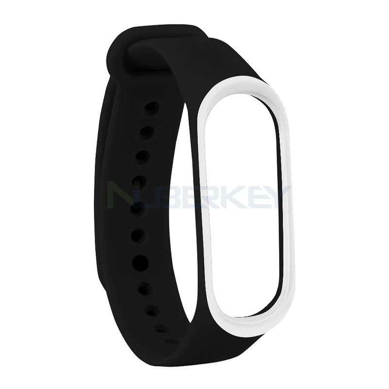 Black White Браслет для xiaomi mi Band 4 3 спортивный ремешок часы силиконовый ремешок для xiaomi mi band 3 аксессуары браслет mi band 4 ремешок - Цвет: Black White