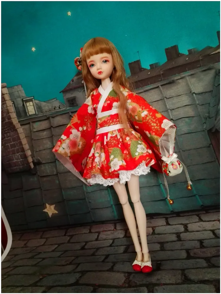 Японское кимоно с лентой для волос Blyth Kurhn Azone OB24 Momoko Licca 1/6 куклы одежда