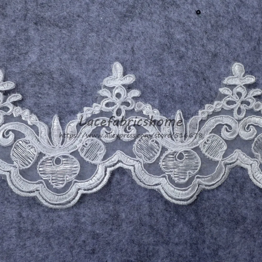 

Высококачественная Черная/белая органза с вышивкой, свадебный аксессуар для волос, 9 см, 15 ярдов/партия