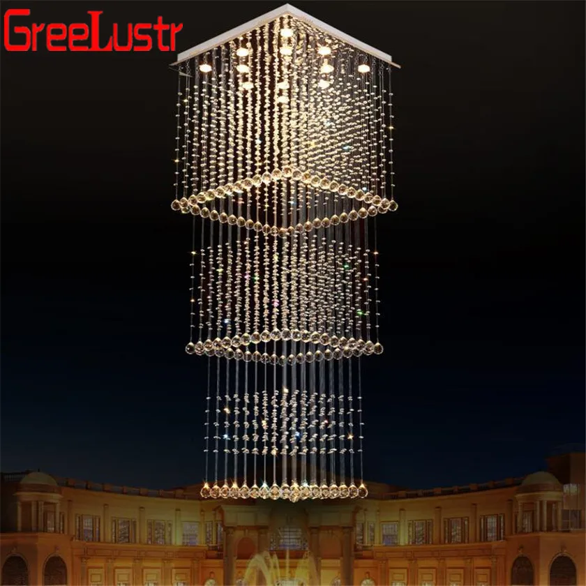 Потолочный светильник современный квадратный с кристаллами GU10|ceiling lights|square ceiling