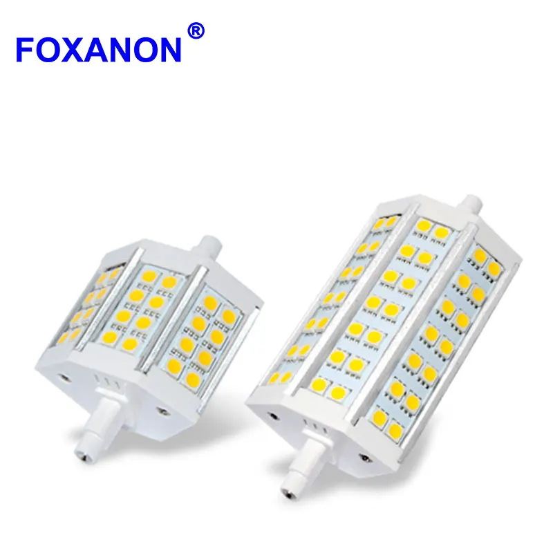 Foxanon бренд Dimmable R7S Светодиодная лампа 10 Вт 15 J78 мм J118 118 85 265 в 220 В 110 SMD 5050 Лампа