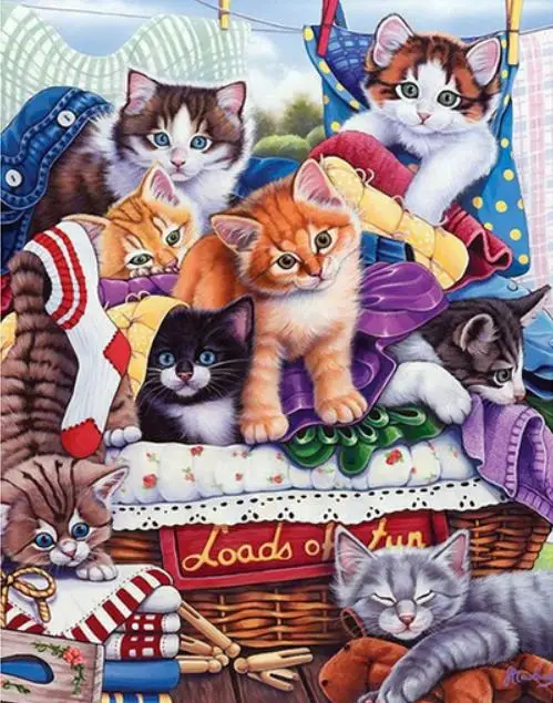 

5D Diamond Embroidery Animal Cats Cross Stitch DIY Diamond Painting Diamond rhinestones Home Decor Christmas gift