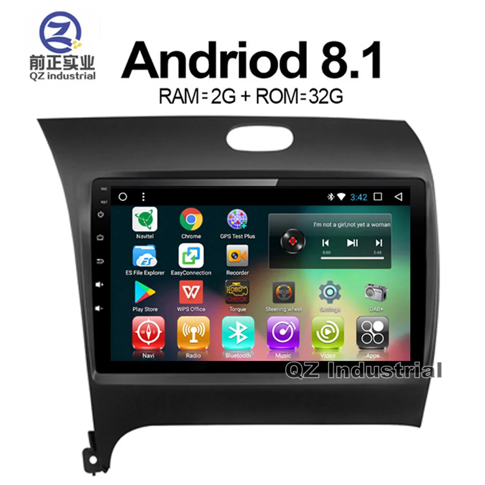 QZ industrial HD 9 дюймов Android 9. 0 T3 автомобильный DVD плеер для KIA Forte Cerato K3 с 3G 4G Wifi радио GPS
