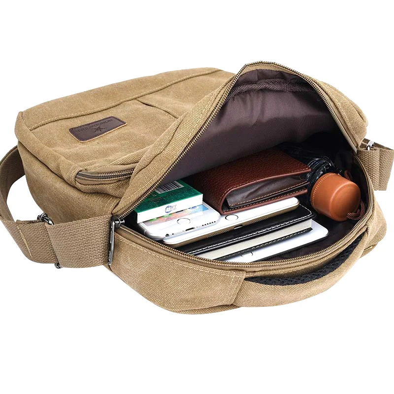 Модные однотонные холщовые повседневные мужские сумки на молнии дизайнерские