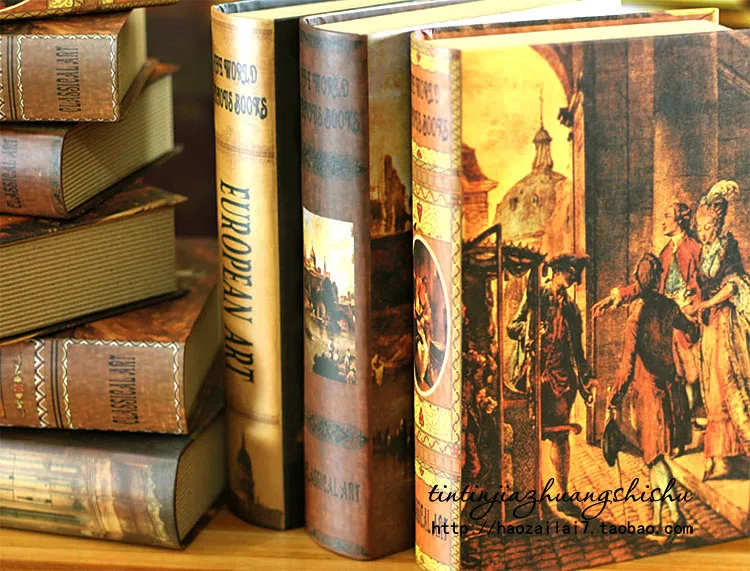 

10pc Manufacturer direct European style retro paper Fake photography props decoration BHFG-16 book ecoration Books