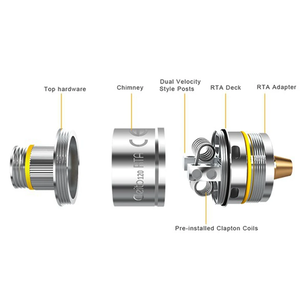 Aspire Cleito 120 RTA катушка встроенная система набор аксессуаров для электронных