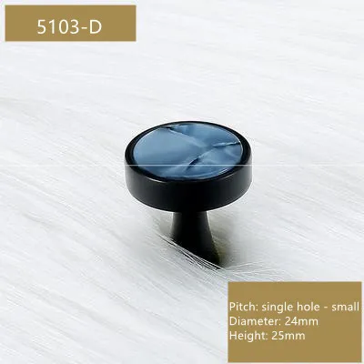 Индиго Modern minimalist Mediterranean single hole blue Nordic button cabinet door creative handle wardrobe shell door handle - Цвет: Индиго