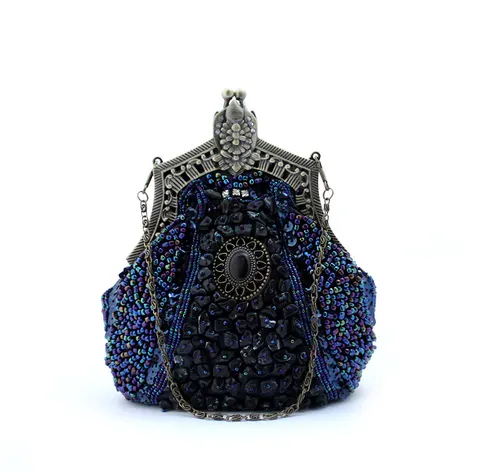 Темно-Синяя женская сумка, расшитая блестками, для банкета, свадьбы, вечеринки, бесплатная доставка 03321-F