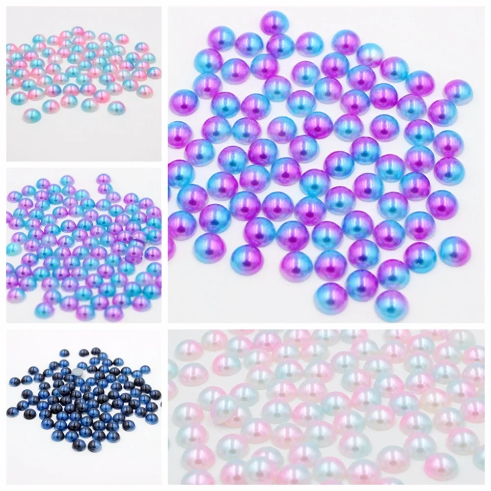 2018 модные полукруглые бусины из АБС пластика с имитацией жемчуга размер 4 мм 300 шт.