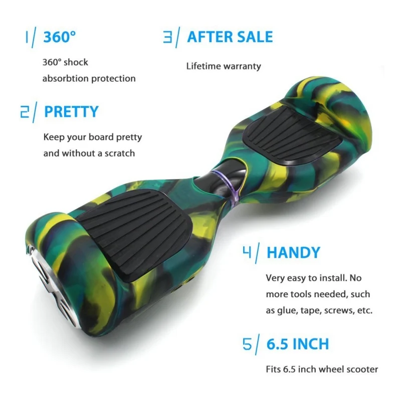 Hoverboard Силиконовый чехол водонепроницаемый протектор для Oxboard 6," 2 колеса умный самобалансирующийся электрический скутер рукав
