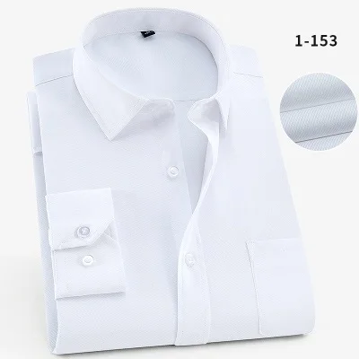 Большие размеры 7XL 8XL 9XL осенние и зимние мужские с длинными рукавами с отворотом 11XL 12XL 13XL 14XL офисные деловые удобные синие и белые - Цвет: picture color