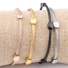 Женский браслет из нержавеющей стали, 4 цвета