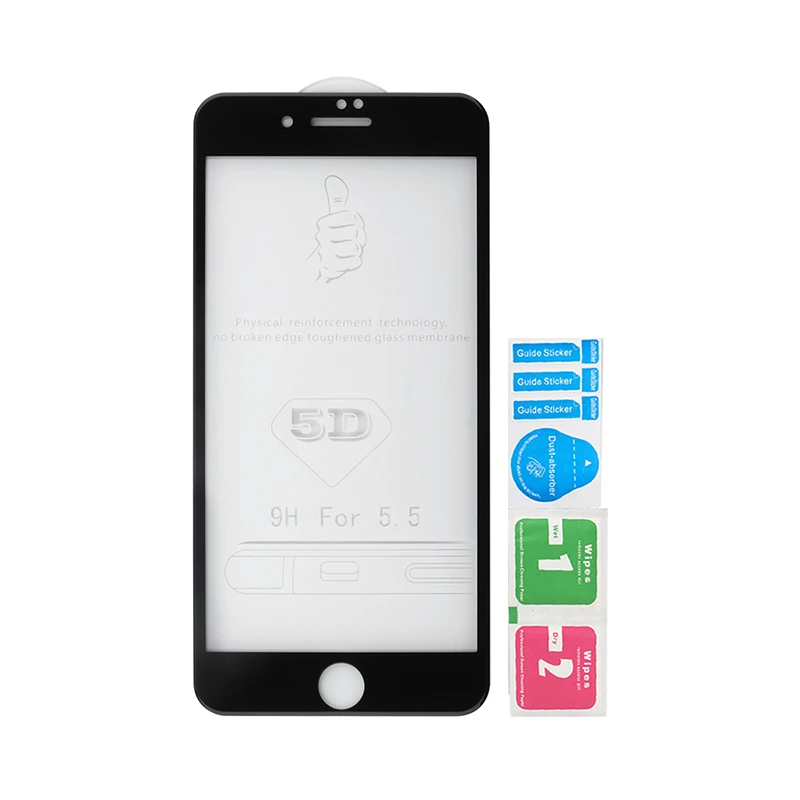 Alesser For iPhone 7 Plus 5D Tempered Glass Film Screen Protector Anti-shatter Replacement 8 | Мобильные телефоны и