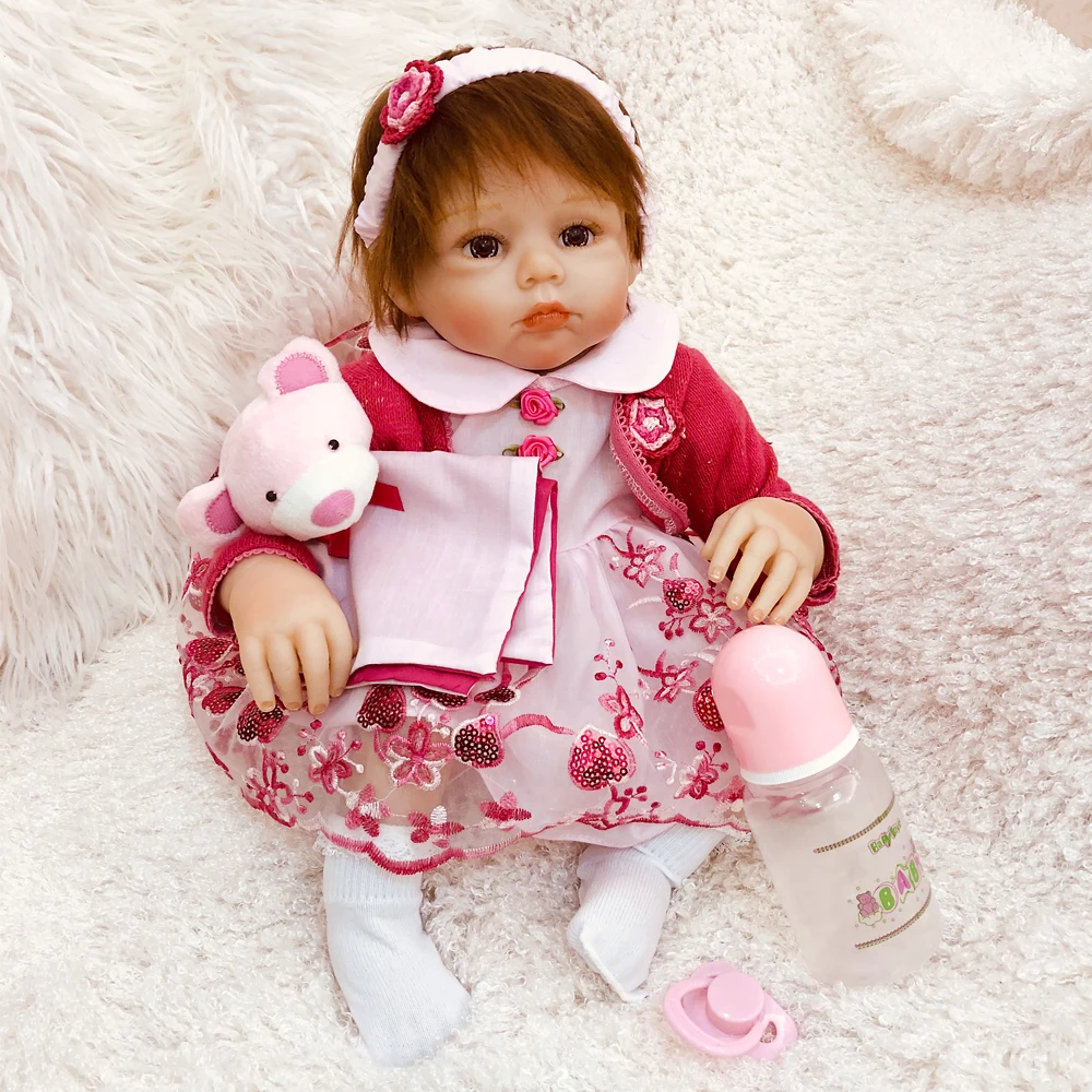 Кукла для новорожденных девочек 50 см мягкая хлопковая кукла bebes Reborn menina bonecas