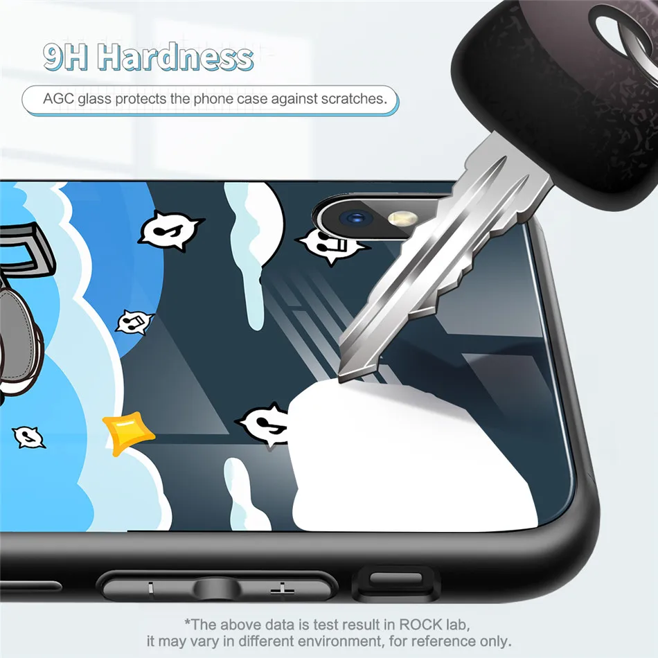 Защитный чехол для iPhone X/xs/xr/xs max ROCK из закаленного стекла 2018 5 8 6 1 дюйма тонкая
