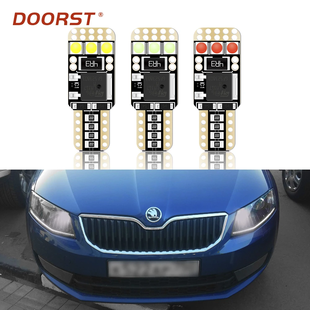 100% Canbus T10 W5W светодиодный светильник для стояночных автомобилей Skoda Forman Kodiaq Karoq Fabia