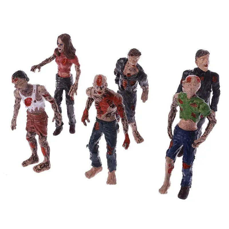 

6Pcs Terror Zombies Kids Children Action Figure Toys Dolls Walking Corpses Model