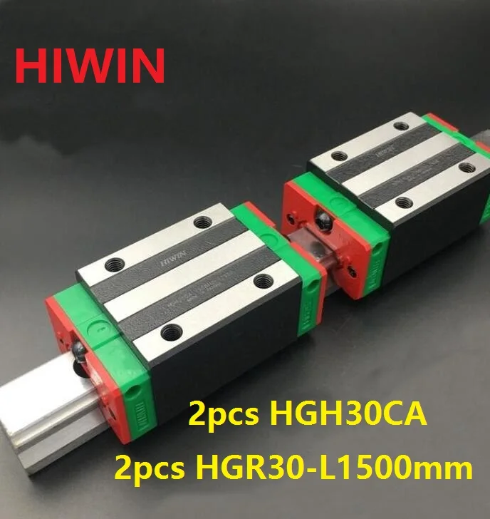 1 шт. 100% Оригинал Hiwin Линейная направляющая HGR30-L 1500 мм + 2 HGH30CA узкий блок для ЧПУ |