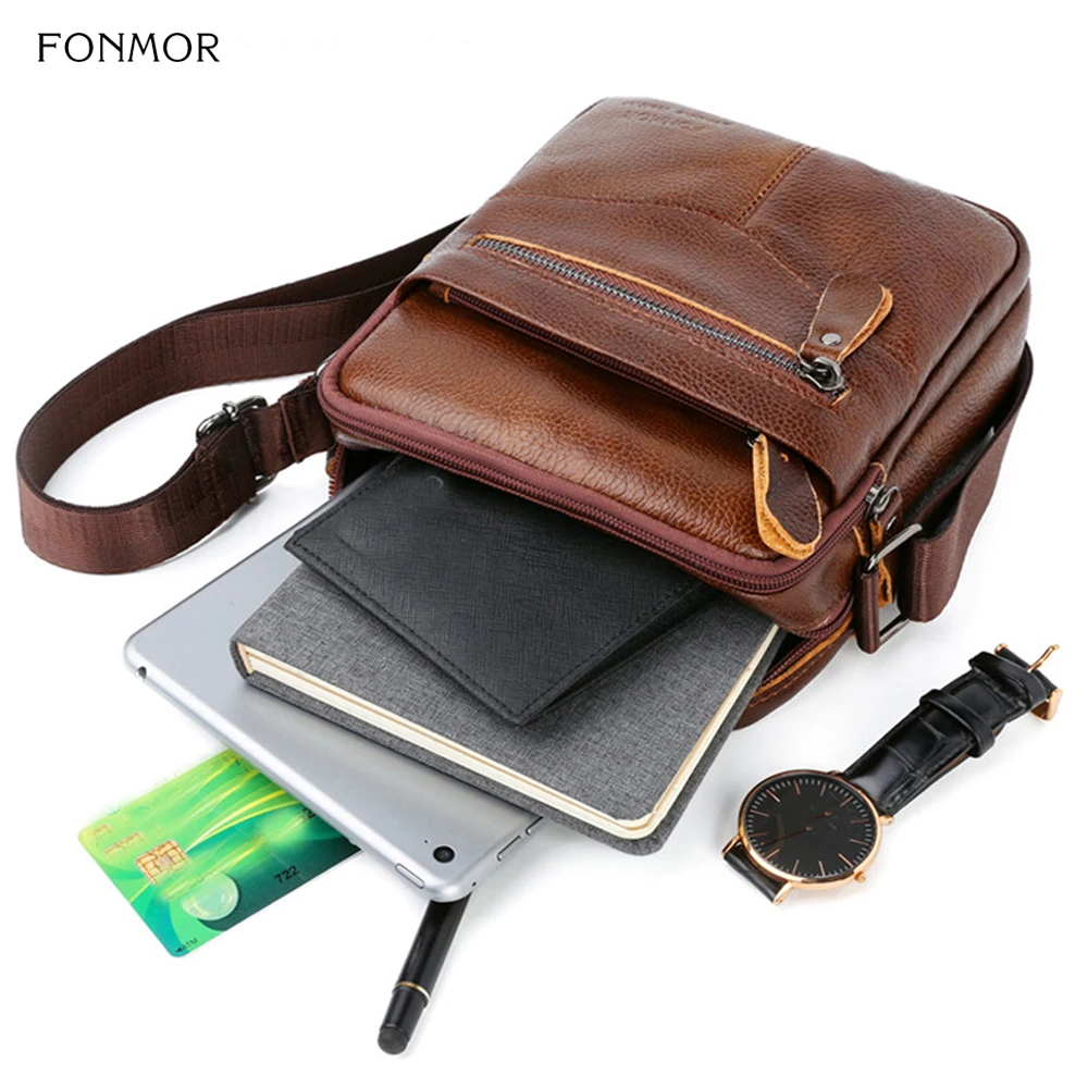 Повседневная сумка мессенджер Fonmor для мужчин винтажная вместительная сумочка