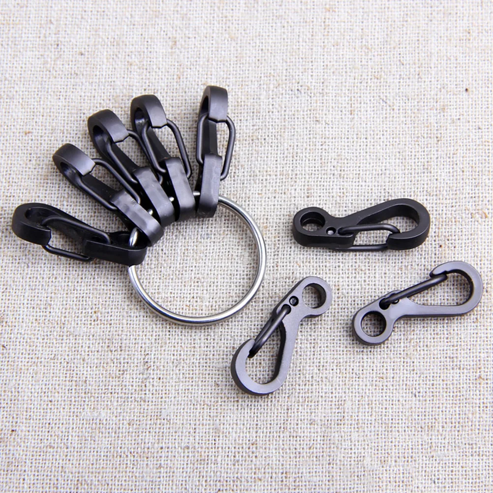 

Mini Spring Hang Buckle Quickdraw Key Chain Aluminium Alloy Keyring Portable Survival Outdoor Tools Wholesale