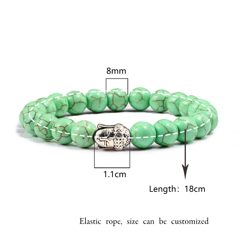 Классический Браслет из натурального камня золото/серебро Цвет Будда черный