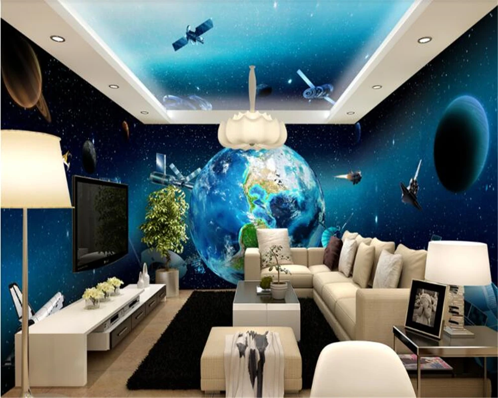 Beibehang пользовательская Мода Вселенная Галактика земля космический корабль 3D