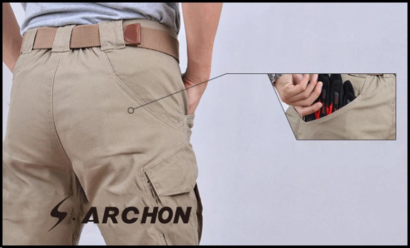 S. ARCHON IX9 город военные тактические брюки карго мужские спецназ армейские брюки мужские повседневные много карманов стрейч хлопковые брюки XXXL
