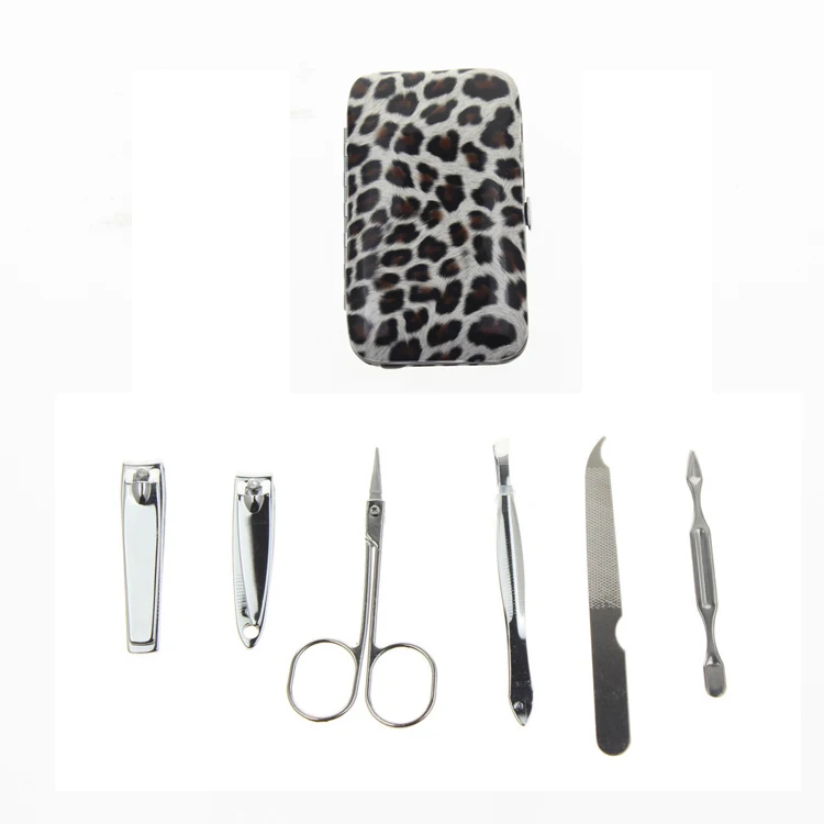 

6Pcs/Set Leopard Printed Zestaw Do Paznokci Manicure-Products Manicure Nail Kit