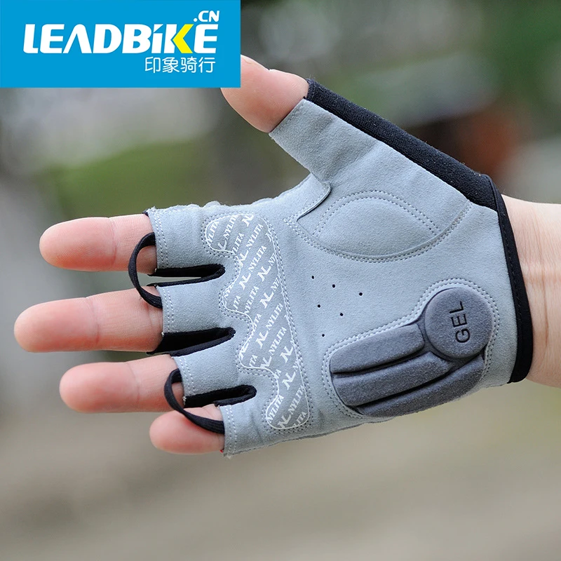 LEADBIKE велосипедные перчатки с полупальцами со светоотражающими ультра-дышащими
