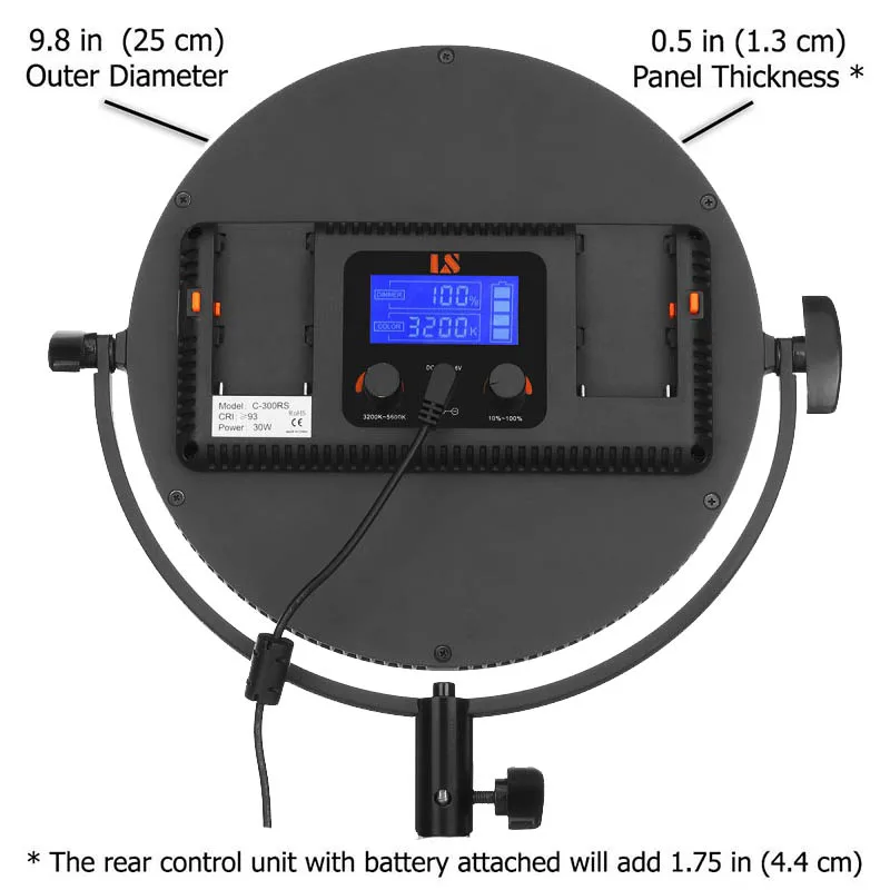 Новинка Яркий Профессиональный светодиодный фонарь 10 дюймов двухцветный