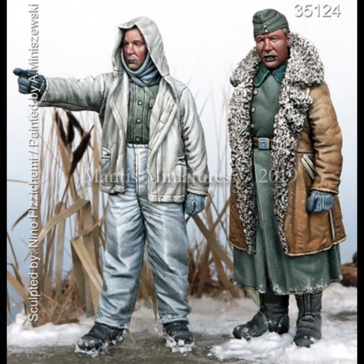 1/35 солдат WW2 два человека полимерная модель солдата GK военная тема разобранный и