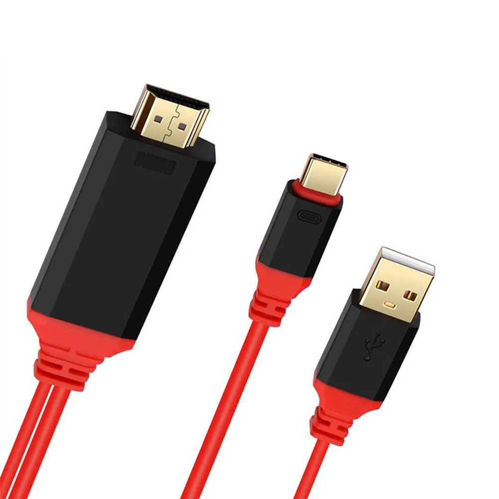 2 м USB Type C к HDMI 4K HDTV видео кабель адаптер для Samsung Galaxy Note S8 Huawei P9 P10 Plus GDeals|Кабели VGA| |