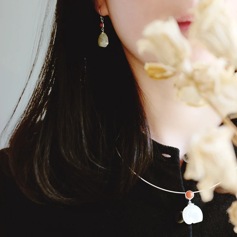 Серьги L & P из настоящего серебра для женщин элегантные серьги подвески ручной