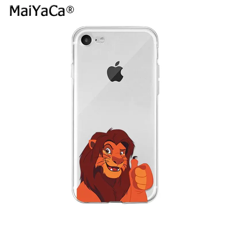 MaiYaCa лев Король Симба ТПУ Мягкие аксессуары для телефона чехол Apple iPhone 8 7 6 6S Plus X XS