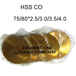 Жестяное покрытие HSSCo M35, циркулярная пила, лезвие для резки, Фрезерный резак 7580*2,53,03,54,0*22 мм, внутренний диаметр для нержавеющей стали