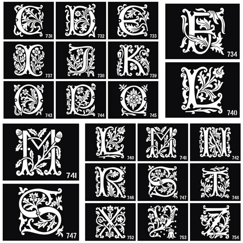 Трафареты xmasir для татуировок 26 шт.|airbrush tattoo stencils|tattoo stencilairbrushing letters |