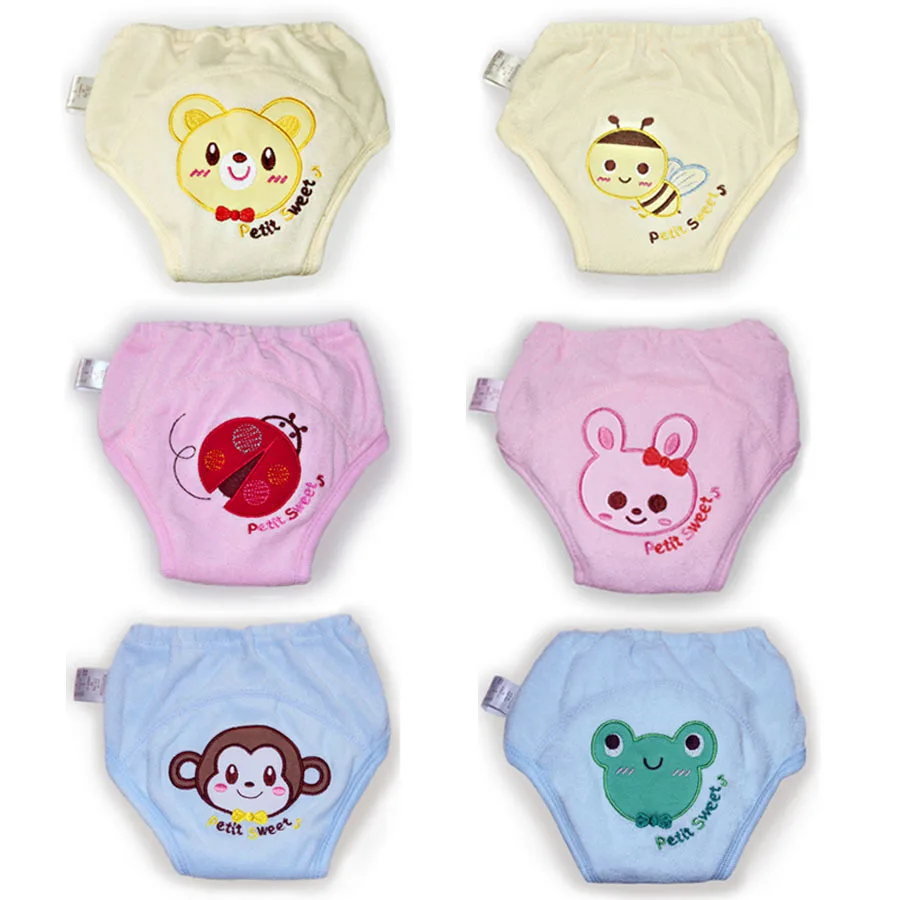 

8pcs/lot Fashion 5 Layers Thick Waterproof Baby Training Pants Cloth Diapers Boy Girl Shorts Babi Toilet Training Nappies #009