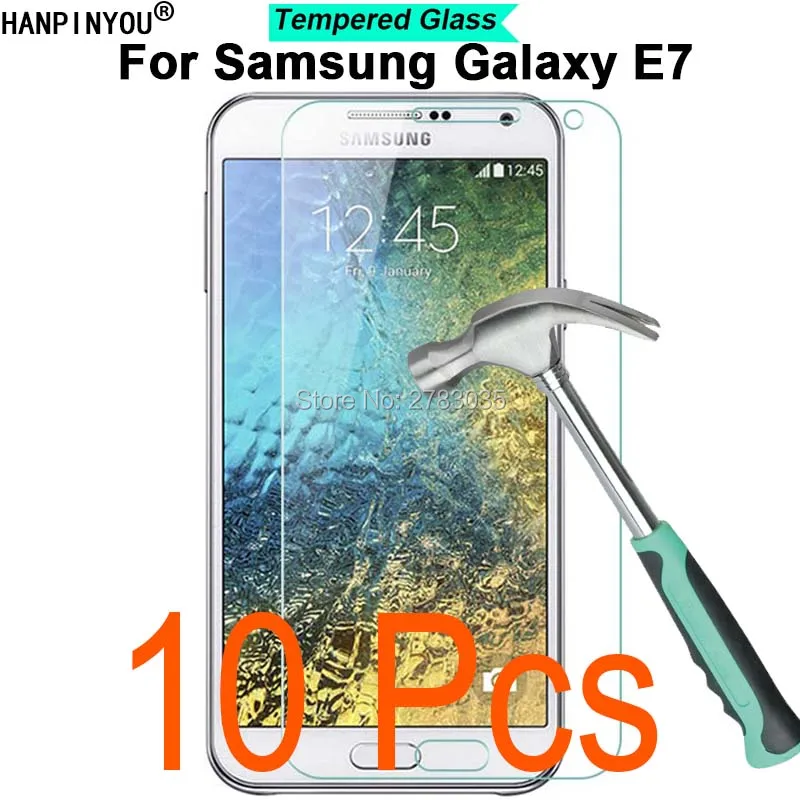 

10 шт./лот для Samsung Galaxy E7 E700 5,5 дюйма твердость 9H 2.5D ультратонкая закаленная стеклянная пленка защита экрана